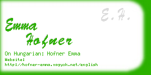 emma hofner business card